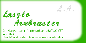 laszlo armbruster business card
